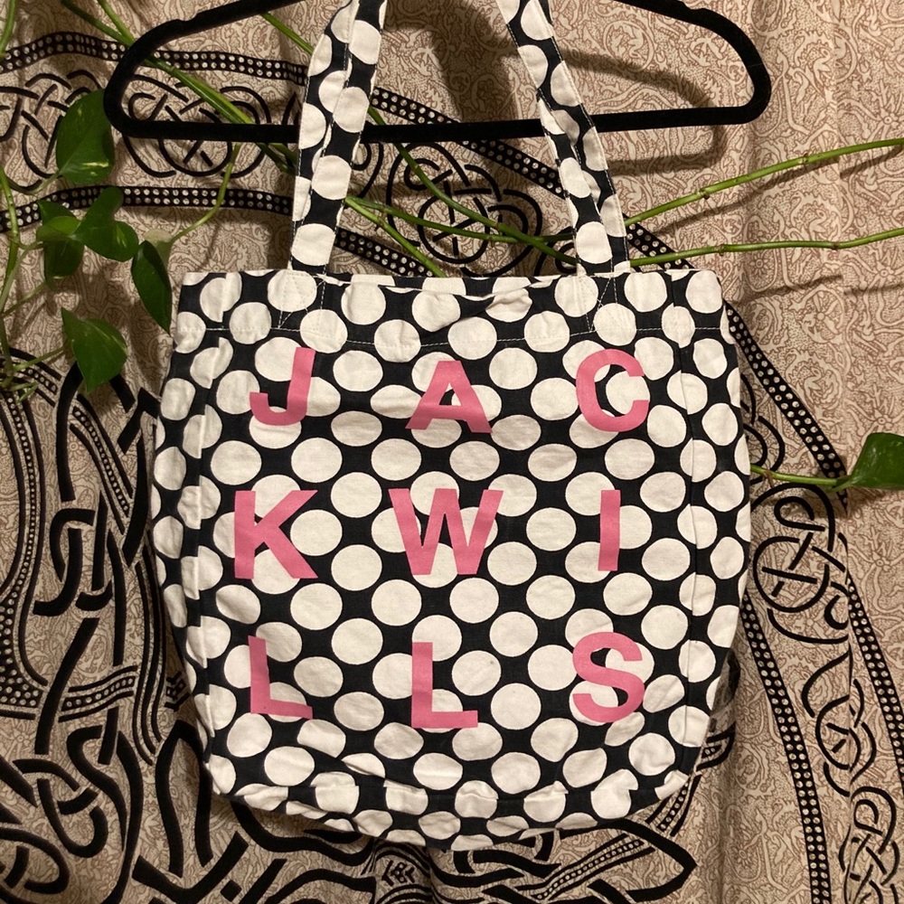 Jack Wills Polka Dot Canvas Tote